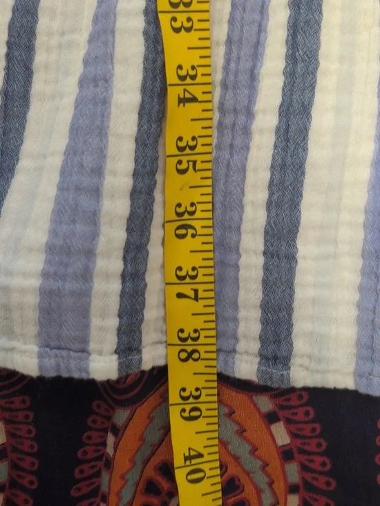 Beachlunchlounge Striped Cotton Dress Blue, White And Purple. - Picture 7 of 8